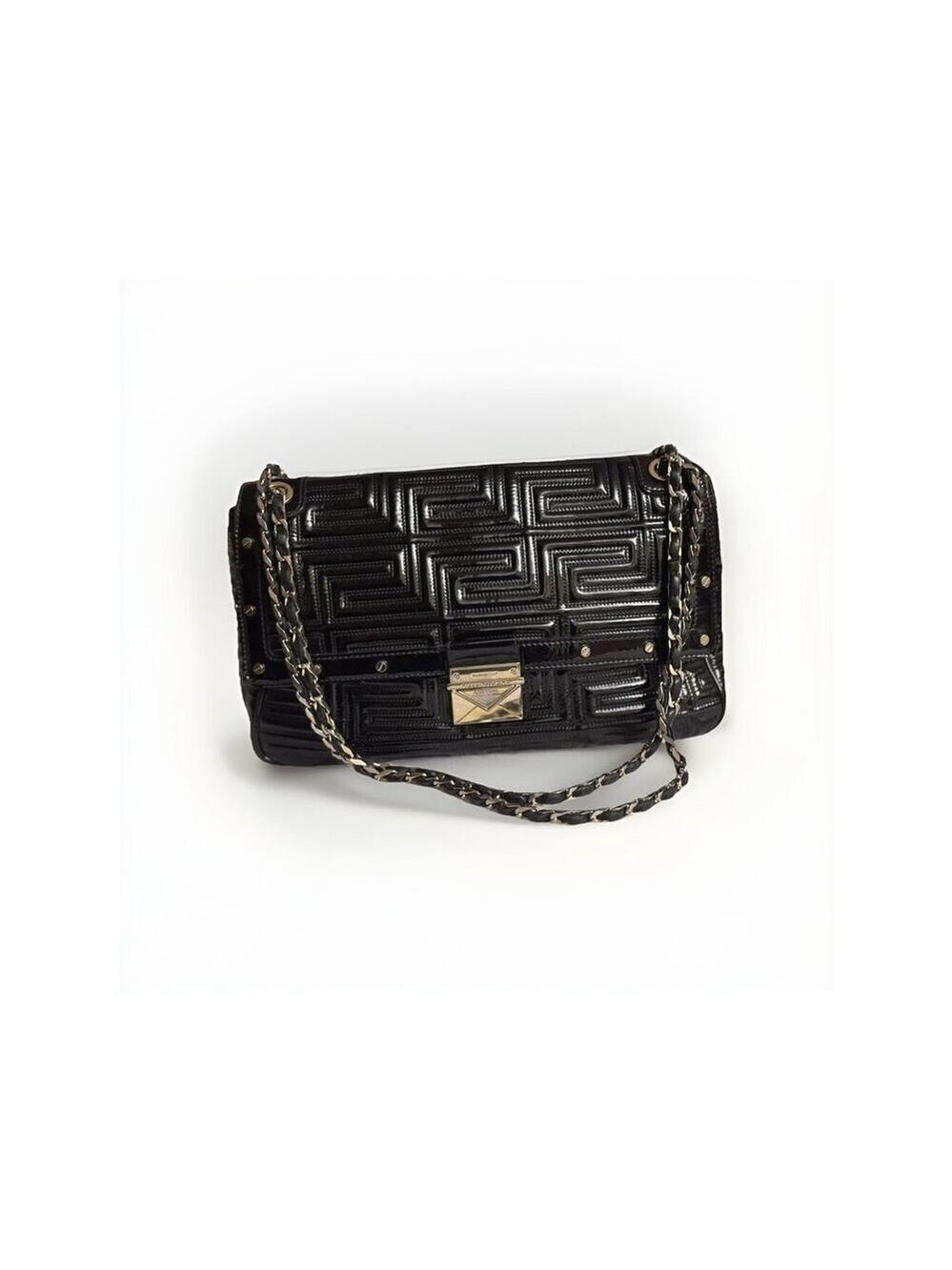Gianni Versace Quilted Patent Leather Shoulder Bag - Picture 8 of 16